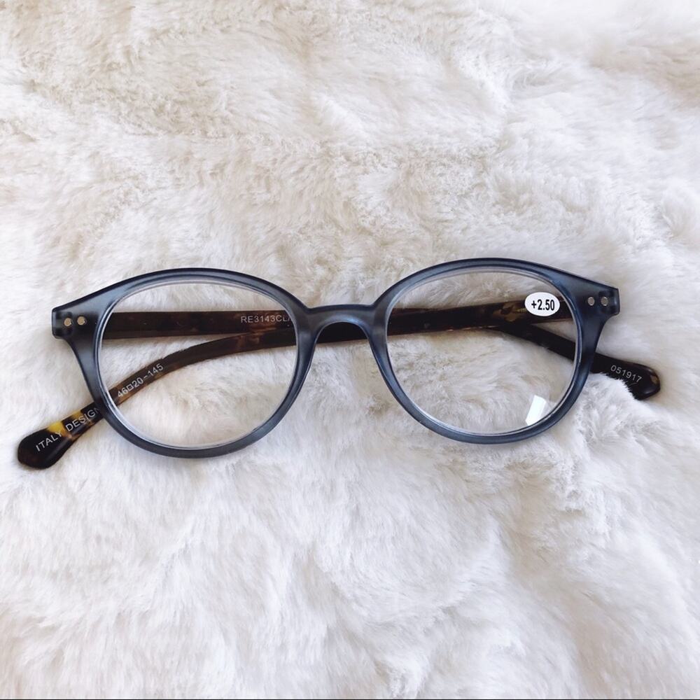 Miles Blue Classic Round Reader Glasses